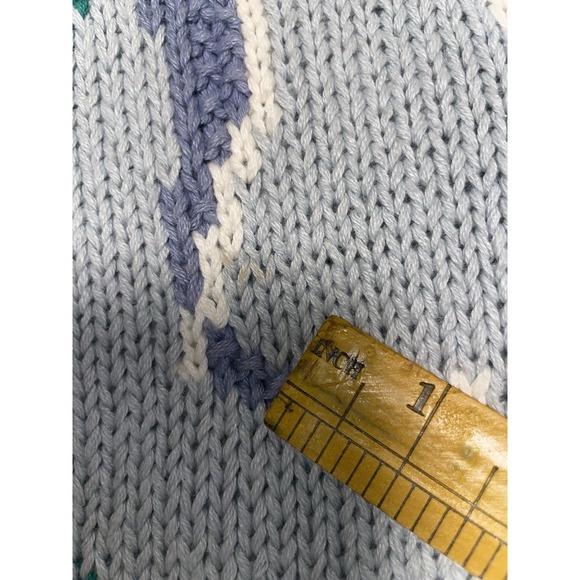 VTG Susan Bristol Cottagecore Floral Crochet Knit Cardigan Short Sleeve Medium - Picture 11 of 13